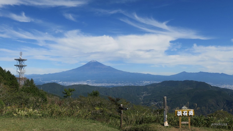 浜石岳山頂からの富士山の眺望